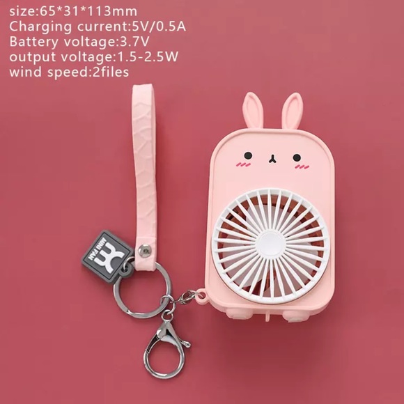 Fan pocket mini keychain fan stand usb portable - Picture 3 of 4